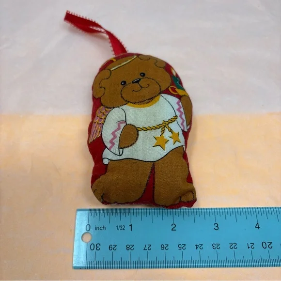 5 pc Vintage Mixed Christmas Ornament Lot - Candy, Bear, Bell - Picture 13 of 16